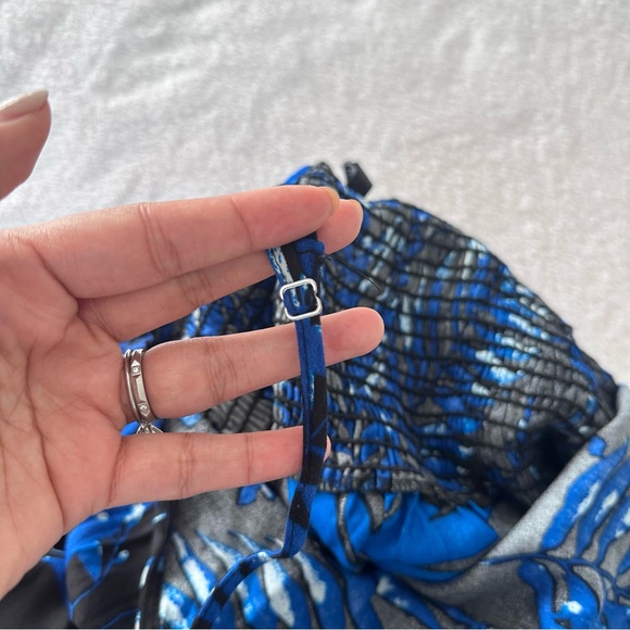 NWOT Boho Me Leaf Printed Hi-Lo Flounce Hem Dress Size Small - Picture 7 of 9